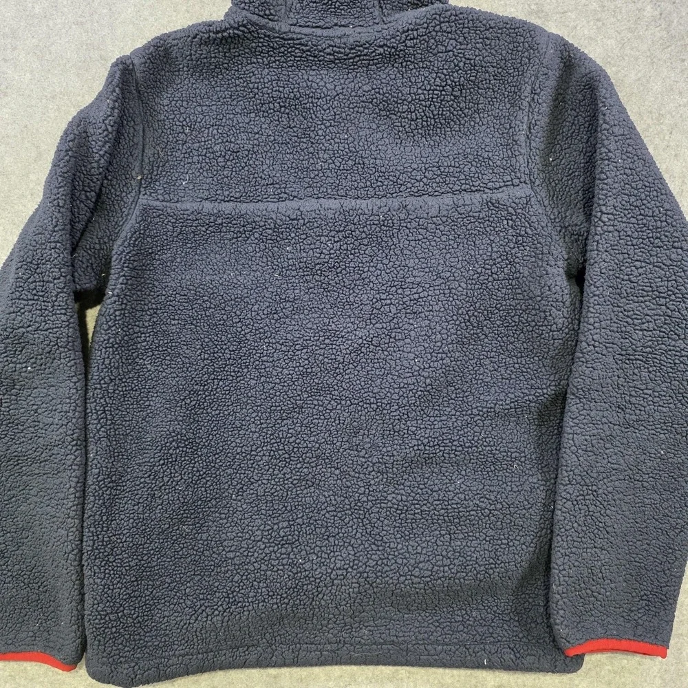 The North Face Campshire Hoodie Mens Small Blue Sherpa Fleece 1/4‎ Zip Pullover